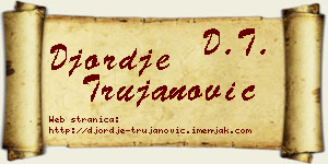 Đorđe Trujanović vizit kartica